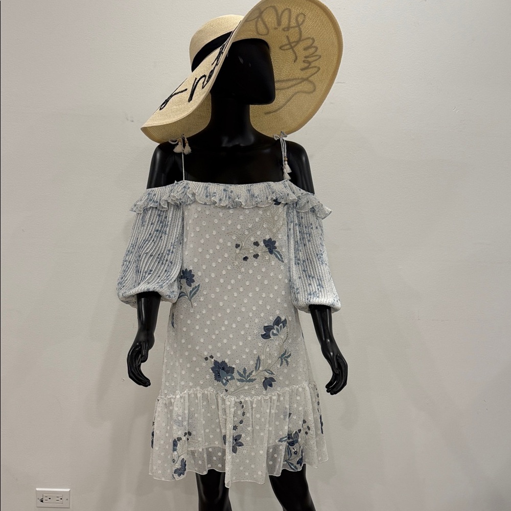 See By Chloé Off-Shoulder Floral Dress Size 38 / M Resort Hamptons Summer